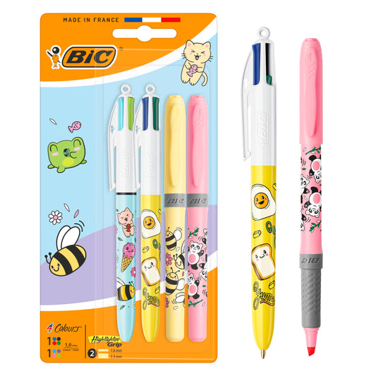BIC 4 Couleurs Kawaii – Stylo bille